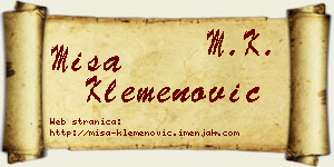 Miša Klemenović vizit kartica